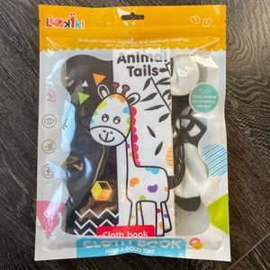 Kyliandi Baby Soft Cloth Book Animal Tails High Contrast